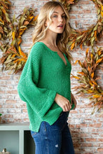 Load image into Gallery viewer, Veveret Notched Long Sleeve Sweater