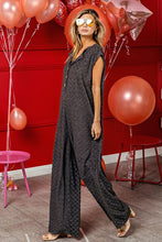 Load image into Gallery viewer, BiBi Checkered Cap Sleeve Wide Leg Jumpsuit with Pockets