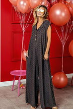 Load image into Gallery viewer, BiBi Checkered Cap Sleeve Wide Leg Jumpsuit with Pockets