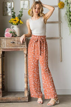 Load image into Gallery viewer, Heimish Full Size Printed Tied Straight Casual Pants