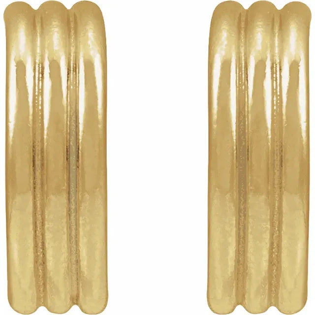ShoJoi 14K Gold Plated Sterling Silver 12 mm Hoop Earrings