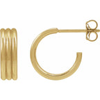 ShoJoi 14K Gold Plated Sterling Silver 12 mm Hoop Earrings