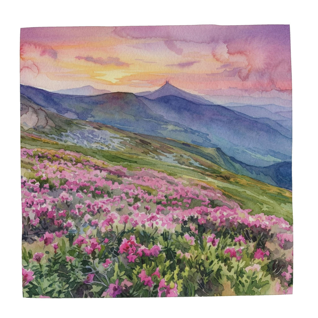 Wildflower Dusk | 100% Silk Chiffon Scarf