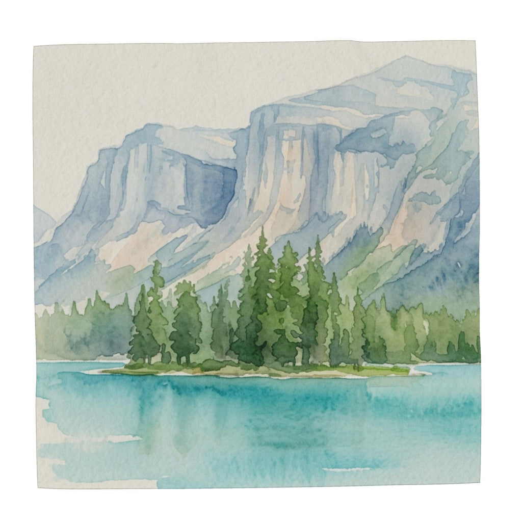 Alpine Waters | 100% Silk Chiffon Scarf