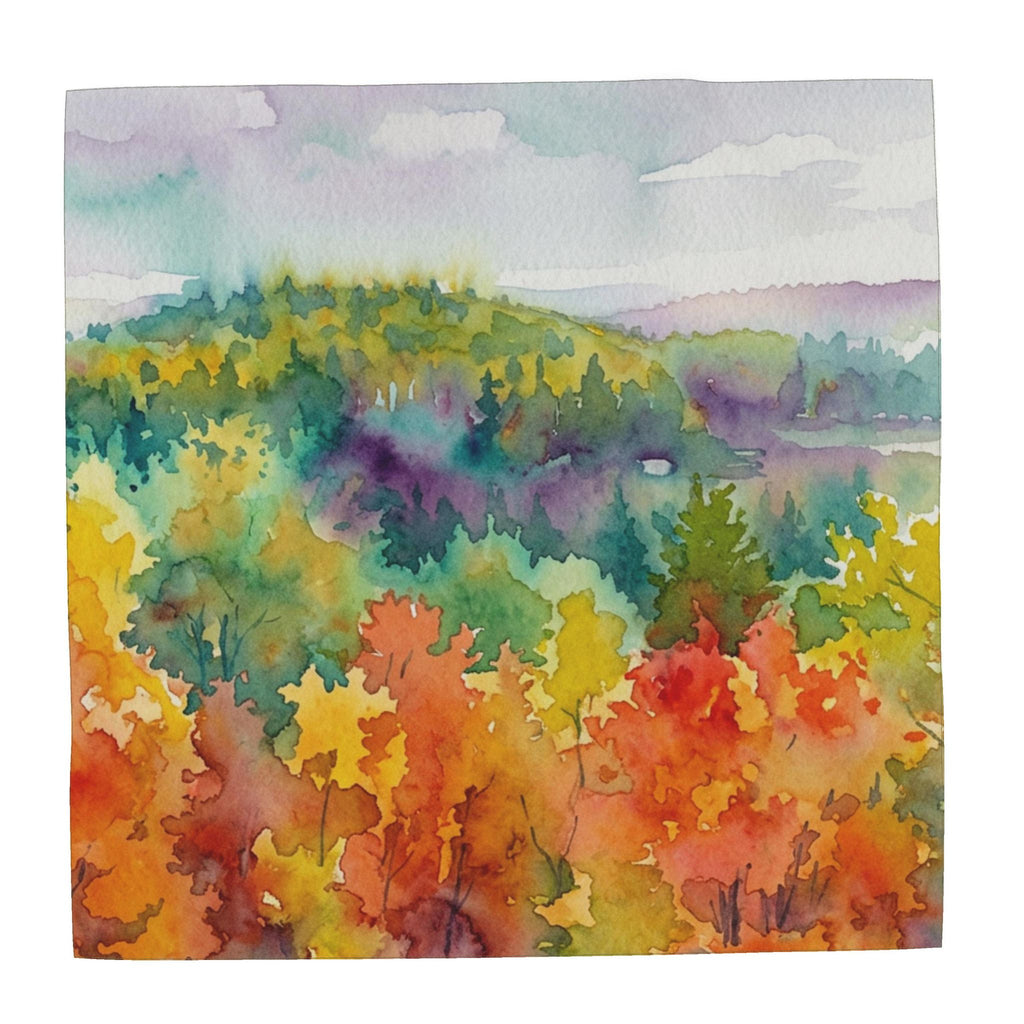 Autumn Glow | 100% Silk Chiffon Scarf