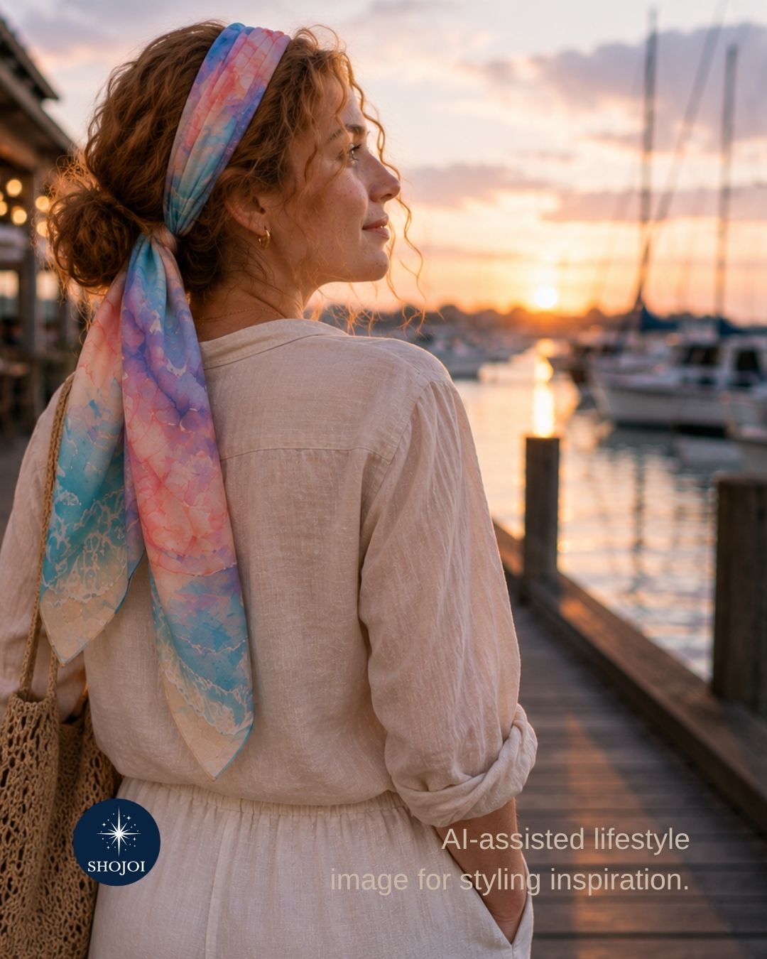 Blushing Tide | 100% Silk Chiffon Scarf