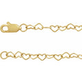 ShoJoi 14K Gold Plated Sterling Silver Heart Chain Anklet