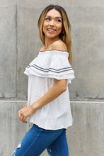 Load image into Gallery viewer, Off the Shoulder Ruffle Blouse