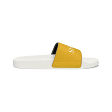 Load image into Gallery viewer, Yellow ShoJoi Youth Slide Sandals