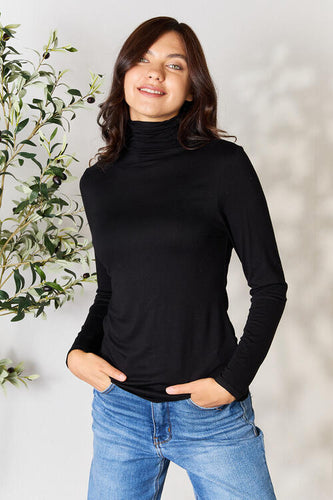 Turtleneck Long Sleeve Blouse