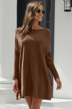 Load image into Gallery viewer, Khaki Oversized Batwing Sleeve Sweater Dress