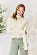 Load image into Gallery viewer, Ribbed Bow Detail Long Sleeve Turtleneck Knit Top