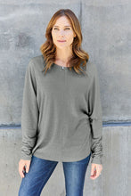 Load image into Gallery viewer, Double Take Round Neck Long Sleeve Top