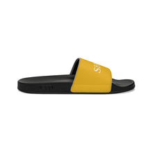 Load image into Gallery viewer, Yellow ShoJoi Youth Slide Sandals
