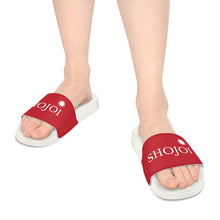 Load image into Gallery viewer, Red ShoJoi Youth Slide Sandals