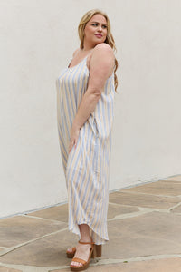 Striped Jumpsuit with Pockets