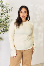 Load image into Gallery viewer, Ribbed Round Neck Long Sleeve Top