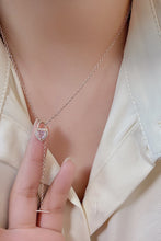 Load image into Gallery viewer, Moonstone Heart Lock Pendant Necklace