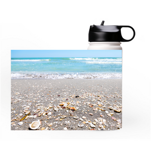 Shells on Beach Water Bottles