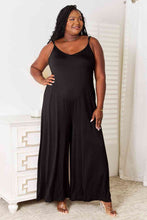 Load image into Gallery viewer, Soft Rayon Spaghetti Strap Tied Wide Leg Jumpsuit