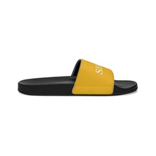 Load image into Gallery viewer, Yellow ShoJoi Youth Slide Sandals