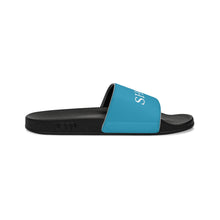 Load image into Gallery viewer, Turquoise ShoJoi Youth Slide Sandals