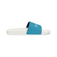 Load image into Gallery viewer, Turquoise ShoJoi Youth Slide Sandals