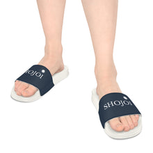 Load image into Gallery viewer, Navy ShoJoi Youth Slide Sandals