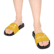 Load image into Gallery viewer, Yellow ShoJoi Youth Slide Sandals