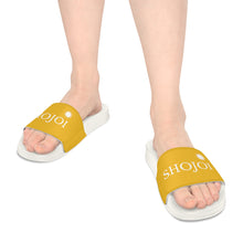 Load image into Gallery viewer, Yellow ShoJoi Youth Slide Sandals