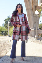 Load image into Gallery viewer, Double Take Plaid Button Up Lapel Collar Coat