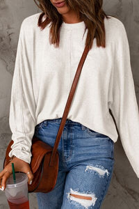 Double Take Round Neck Long Sleeve Top