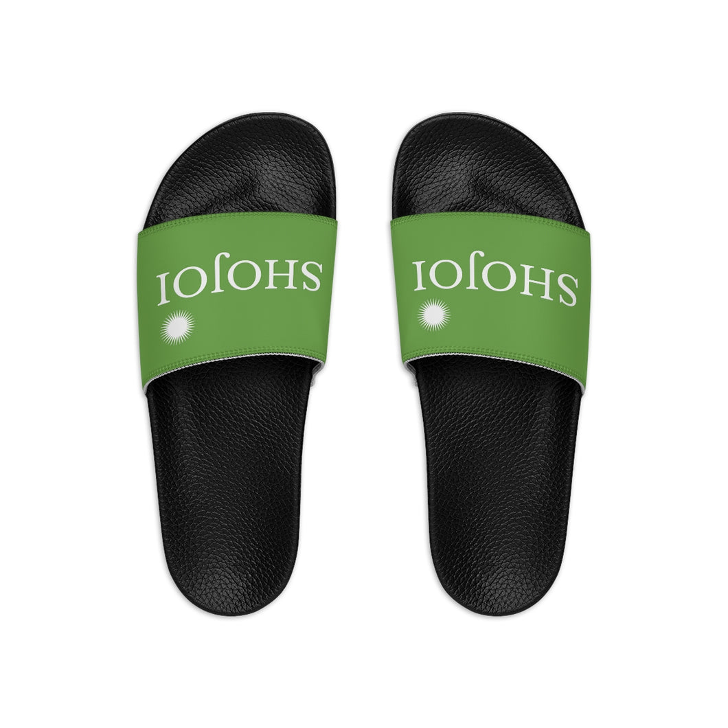 Green ShoJoi Youth Slide Sandals