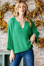 Load image into Gallery viewer, Veveret Notched Long Sleeve Sweater