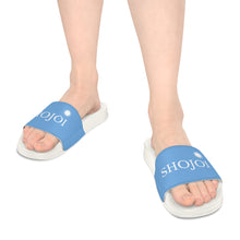 Load image into Gallery viewer, Blue ShoJoi Youth Slide Sandals