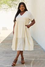 Load image into Gallery viewer, Kimono Sleeve Midi Dress in Cream