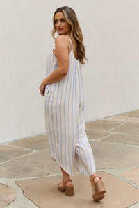 Striped Jumpsuit with Pockets