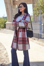 Load image into Gallery viewer, Double Take Plaid Button Up Lapel Collar Coat