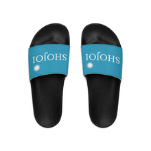 Load image into Gallery viewer, Turquoise ShoJoi Youth Slide Sandals