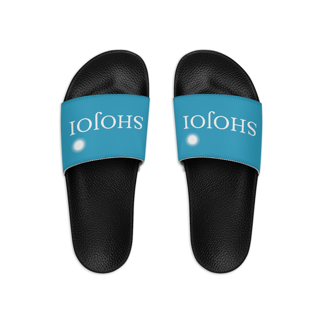 Turquoise ShoJoi Youth Slide Sandals