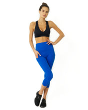 Load image into Gallery viewer, High Waisted Yoga Capri Leggings - Sky Blue