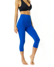 Load image into Gallery viewer, High Waisted Yoga Capri Leggings - Sky Blue