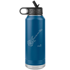 Guitar Notes Insulated Stainless Steel Water Bottle