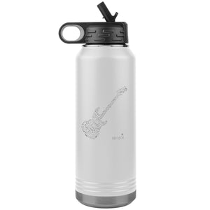 Guitar Notes Insulated Stainless Steel Water Bottle