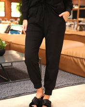 Load image into Gallery viewer, Stacy Loungewear Top &amp; Bottom Set - Black