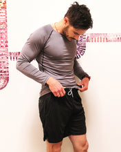 Load image into Gallery viewer, Adam Men&#39;s Drawstring Shorts with Border Tights &amp; Pocket - Black