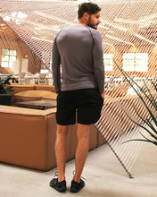 Load image into Gallery viewer, Adam Men&#39;s Drawstring Shorts with Border Tights &amp; Pocket - Black