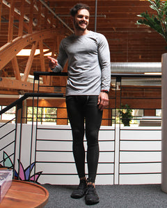 Adrian Men's Long Sleeve Shirt - Grey