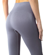 Load image into Gallery viewer, Mesh Seamless Legging with Ribbing Detail - Grey Purple