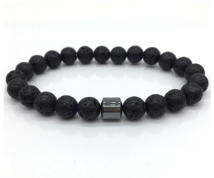 Haima Lava Hematite Bracelet - Black